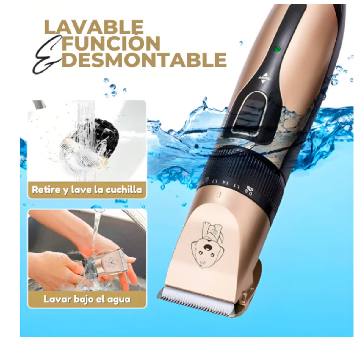 Kit Recortador de pelo profesional para mascotas:🎁 silencioso, inalámbrico y preciso.
