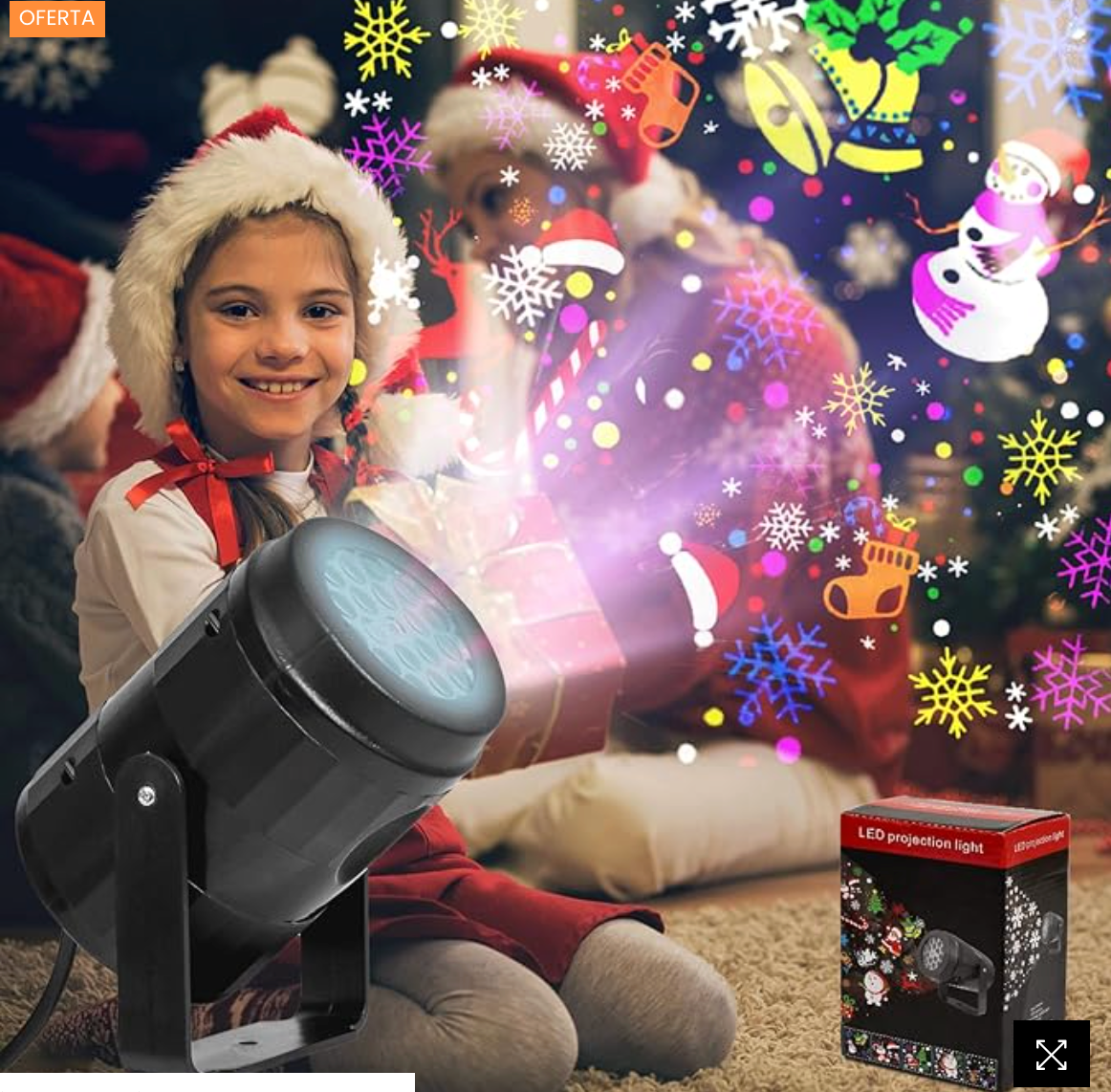 🔥¡Oferta imperdible! Proyector de luz navideña USB con 16 patrones