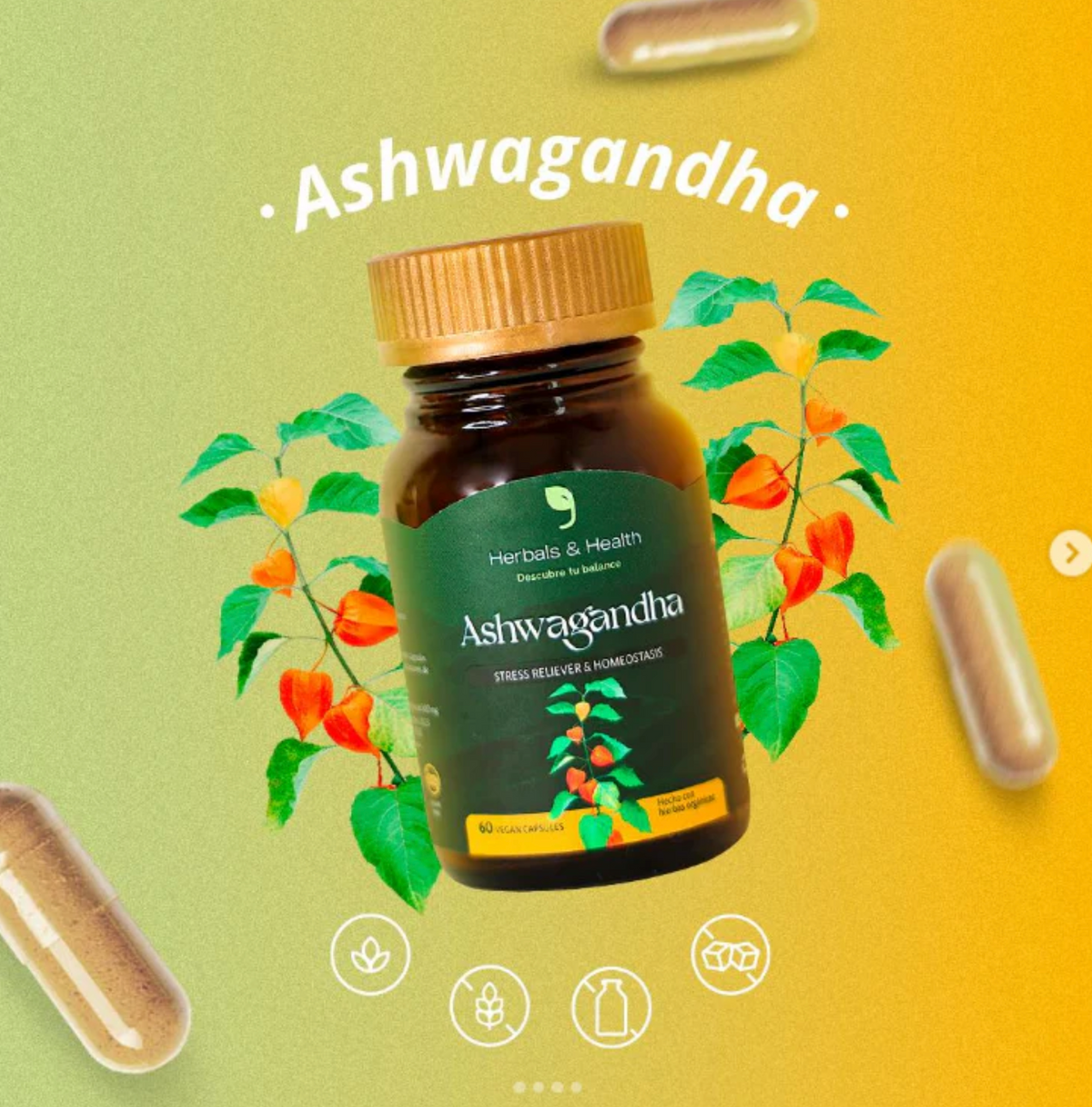 ASHWAGANDHA™ - Reduce el Estrés - Mejora el Sueño - Reduce el Cortisol 2x1✅