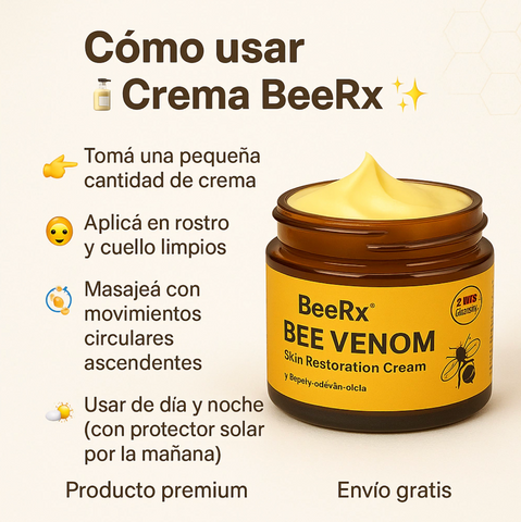2x1 CREMA BeeRx + Envío Gratis: Piel Firme en 1 Mes