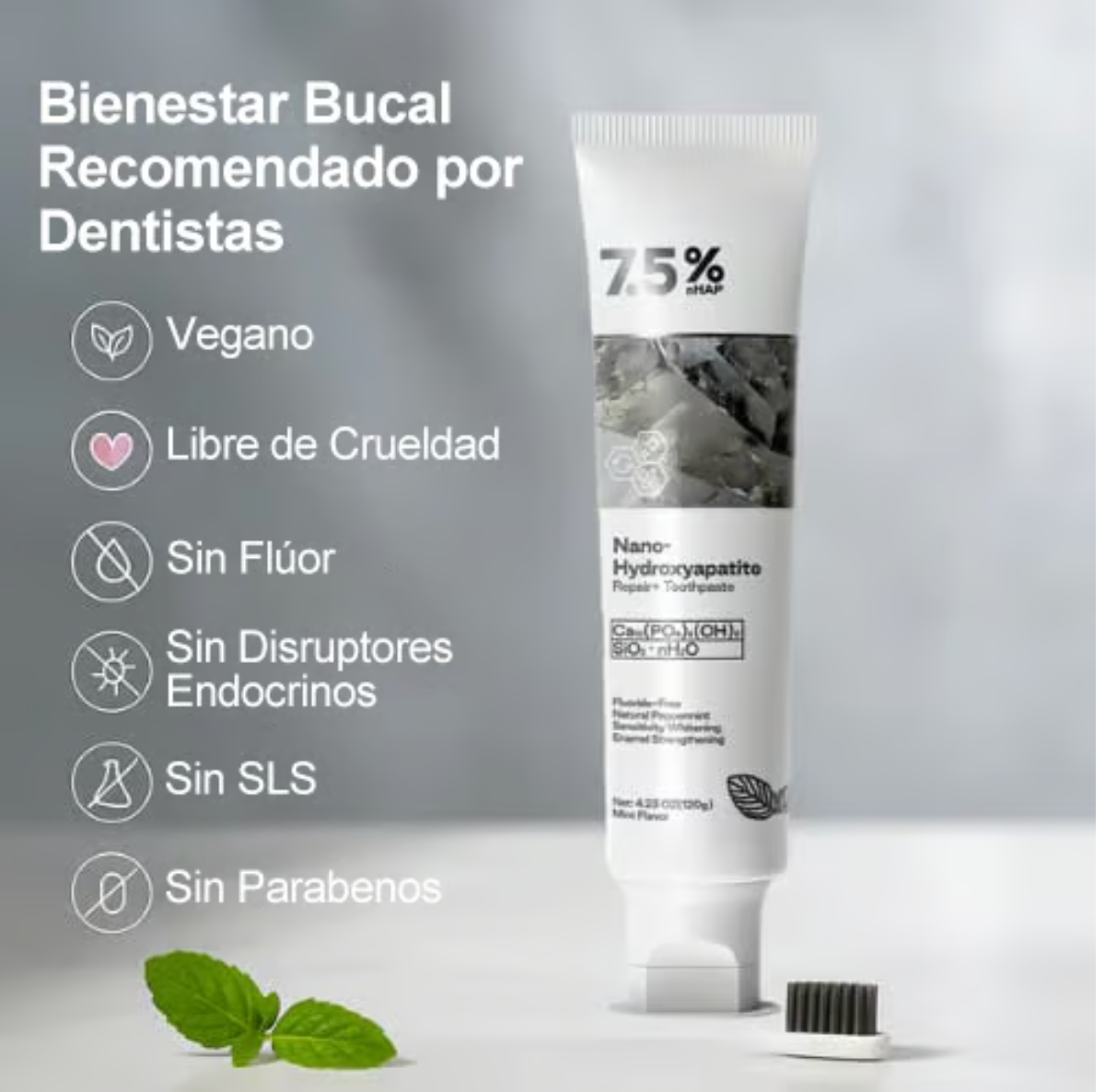 Pasta dental de hidroxiapatita sin flúor 🦷✨🔬 OFERTA 2X1 ✅