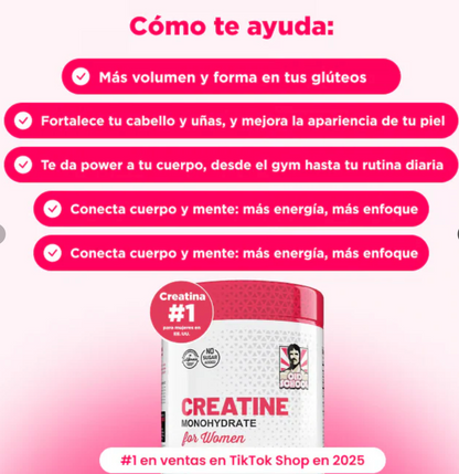 Monohidrato de creatina para mujeres OFERTA 2X1 ✅ 🔥