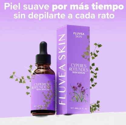FluvéaSkin® - Vello más fino y menos visible con Raiz de Cyperus Rotundus