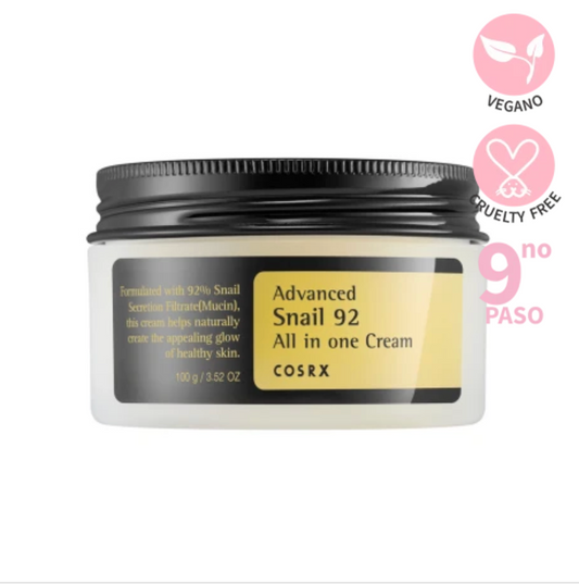 CREMA TODO EN UNO CON BABA DE CARACOL 92 AVANZADA COSRX - Crema hidratante con 92% de mucina de caracol (100 mg)