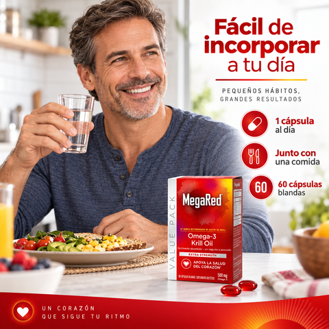 MegaRed Omega-3 Ultra – Aceite de Krill 500 mg