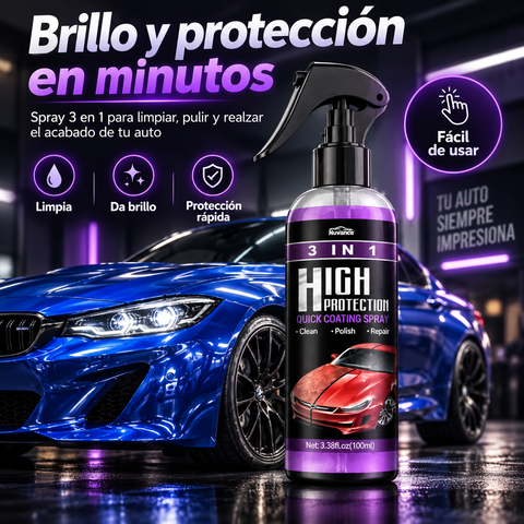 VEXTA™ 3 en 1 – Spray de Protección y Brillo Automotriz