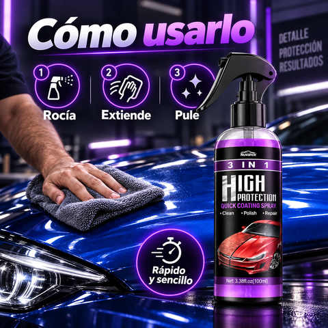 VEXTA™ 3 en 1 – Spray de Protección y Brillo Automotriz