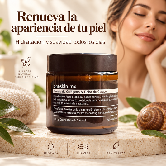 OneSkin™ – Crema de Colágeno & Baba de Caracol