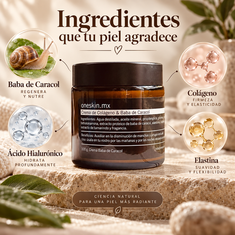 OneSkin™ – Crema de Colágeno & Baba de Caracol