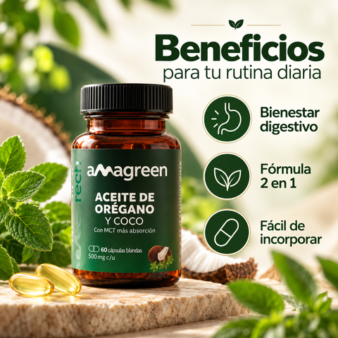Aceite de Orégano + Aceite de Coco MCT