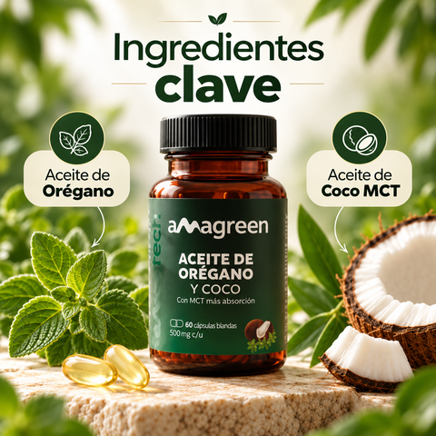 Aceite de Orégano + Aceite de Coco MCT