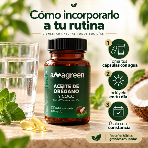 Aceite de Orégano + Aceite de Coco MCT