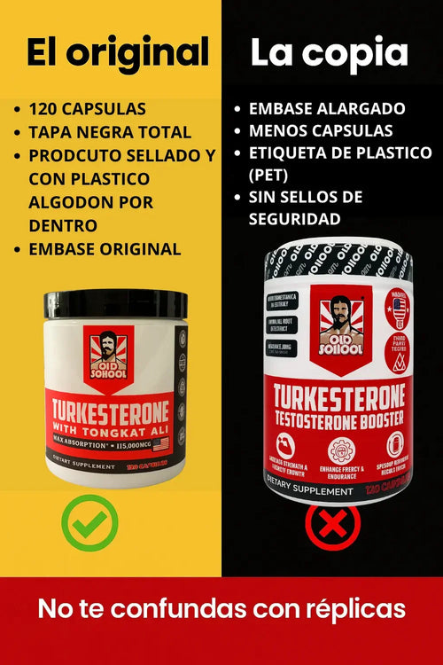 TURKESTERONE PRO OLD SCHOOL ORIGINAL - 120 CAPS - Potncia tu fuerza y crescim